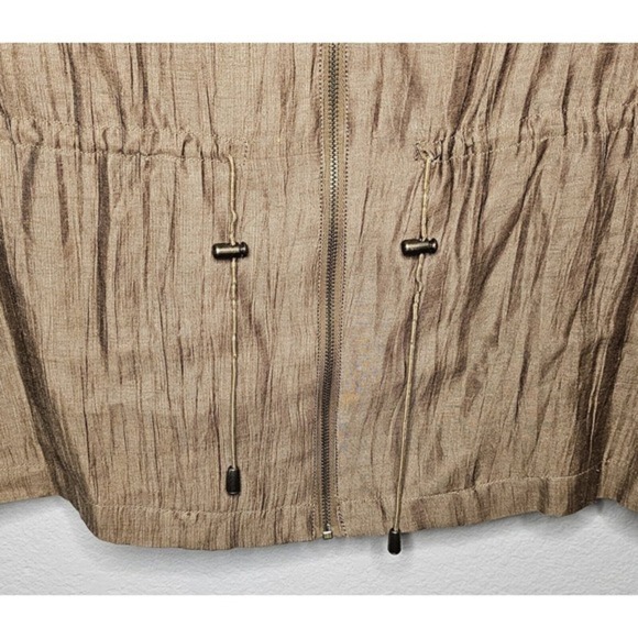 Ruby Rd Sparkly Brown‎ Jacket 3/4 Sleeve Full Zip Womens Size 14 - Picture 6 of 8